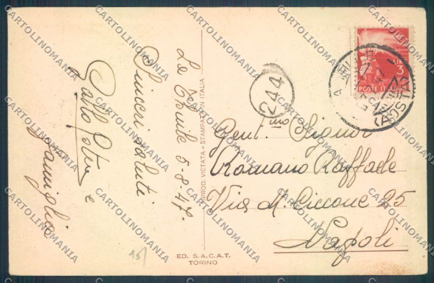 Aosta La Thuile Porta Littoria cartolina ZQ4838 – retro