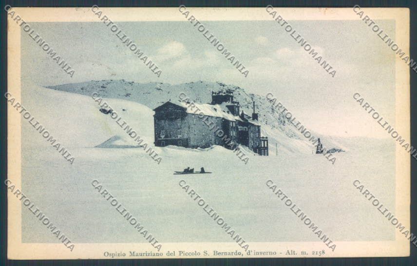 Aosta La Thuile Piccolo San Bernardo Nevicata cartolina ZQ4892 – fronte