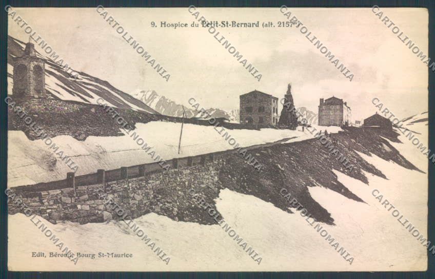 Aosta La Thuile Piccolo San Bernardo Nevicata cartolina ZQ4893 – fronte