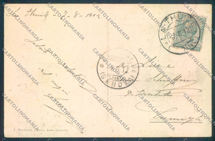 Aosta La Thuile Piccolo San Bernardo cartolina ZQ4898 – retro