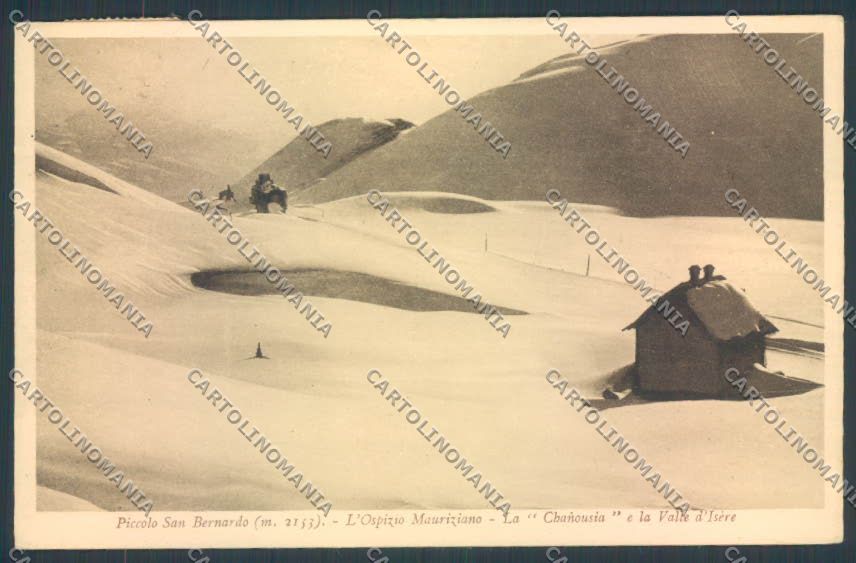 Aosta La Thuile Piccolo San Bernardo Nevicata cartolina ZQ4902 – fronte
