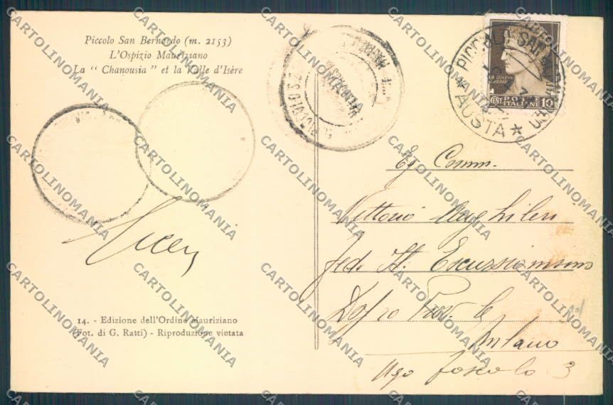 Aosta La Thuile Piccolo San Bernardo Nevicata cartolina ZQ4902 – retro