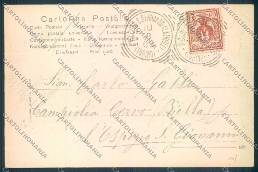 Aosta La Thuile Piccolo San Bernardo cartolina ZQ4908 – retro