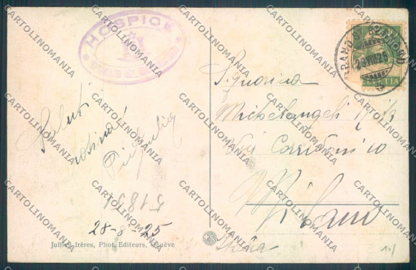 Aosta La Thuile Piccolo San Bernardo cartolina ZQ4909 – retro