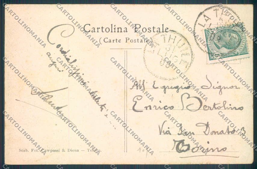 Aosta La Thuile Piccolo San Bernardo cartolina ZQ4910 – retro