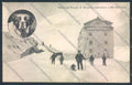 Aosta La Thuile Piccolo San Bernardo Nevicata Cane Dog cartolina ZQ4924 – fronte