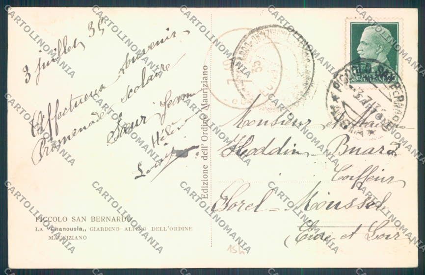 Aosta La Thuile Piccolo San Bernardo Chanousia cartolina ZQ4927 – retro