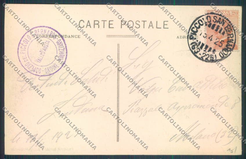 Aosta La Thuile Piccolo San Bernardo cartolina ZQ4930 – retro