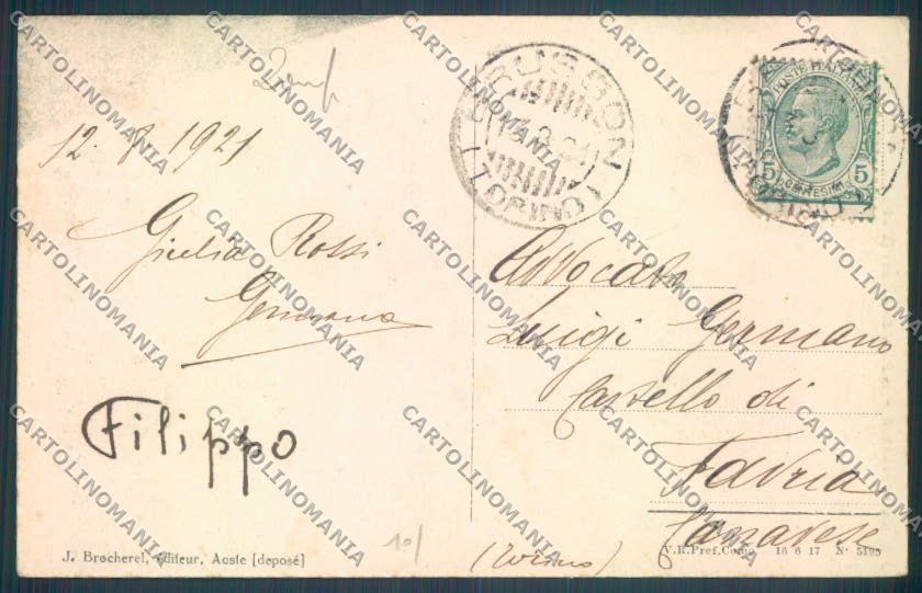 Aosta Brusson cartolina ZQ4972 – retro