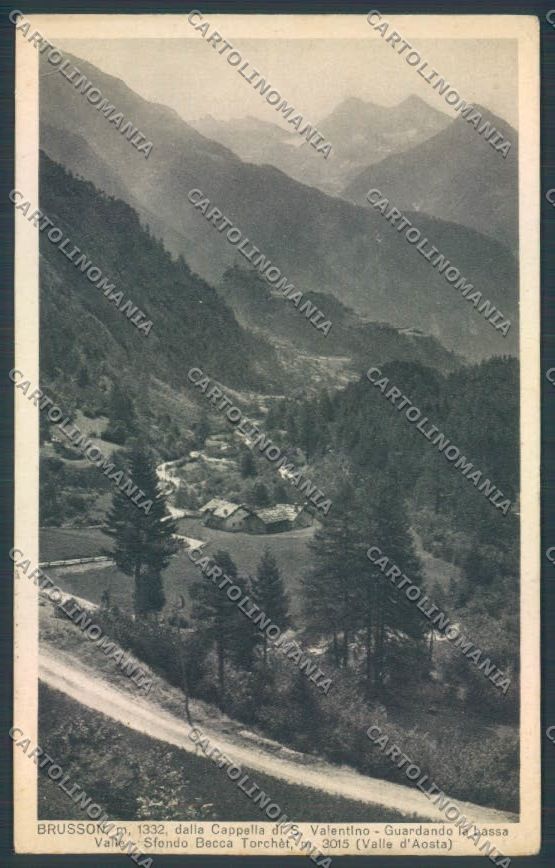 Aosta Brusson PIEGHINE cartolina ZQ4977 – fronte