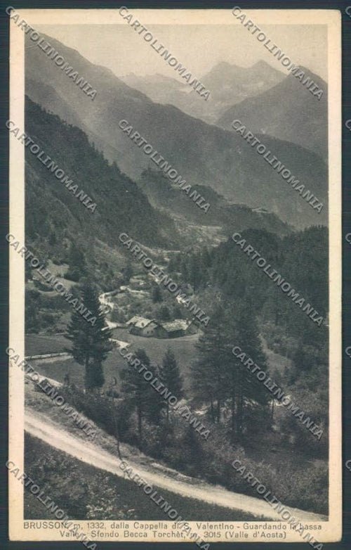 Aosta Brusson PIEGHINE cartolina ZQ4977 – fronte