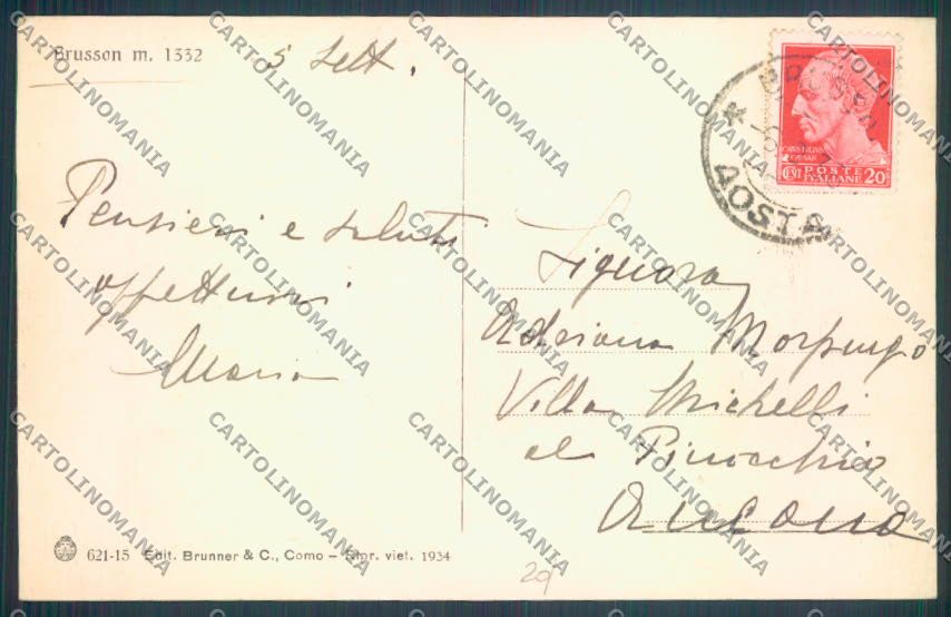 Aosta Brusson cartolina ZQ4979 – retro