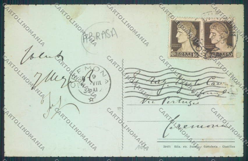 Aosta Chatillon ABRASA cartolina ZQ4986 – retro