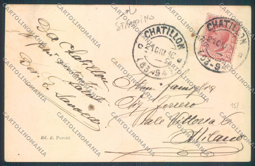 Aosta Chatillon STRAPPINO cartolina ZQ4988 – retro