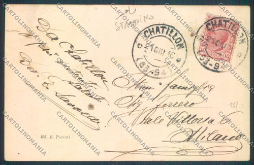 Aosta Chatillon STRAPPINO cartolina ZQ4988 – retro