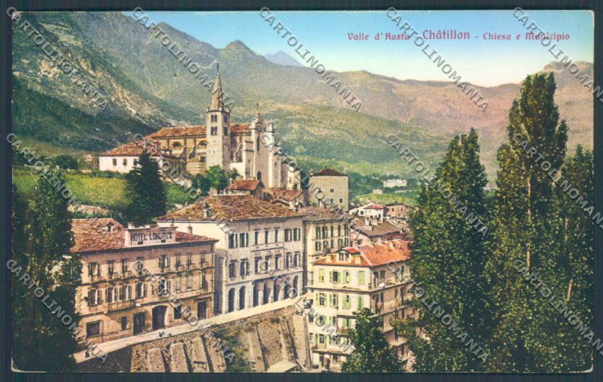 Aosta Chatillon PIEGA cartolina ZQ4991 – fronte