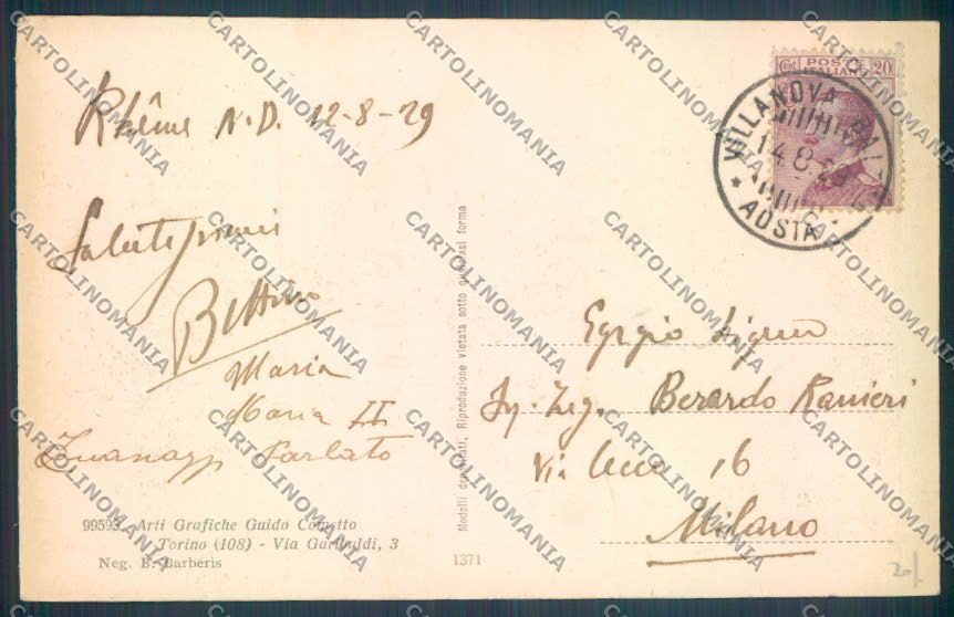 Aosta Rhemes Notre Dame cartolina ZQ5017 – retro