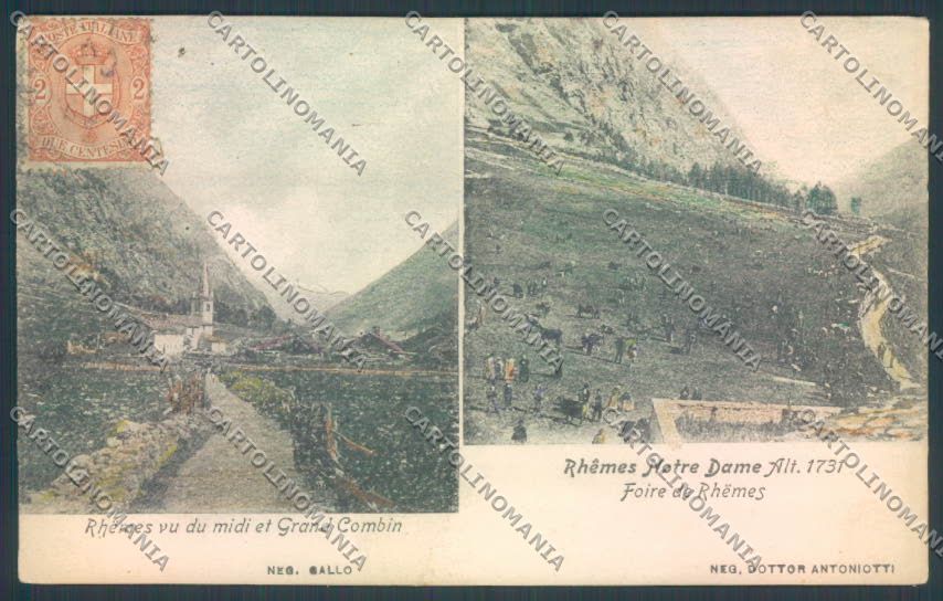 Aosta Rhemes Notre Dame ABRASA cartolina ZQ5021 – fronte