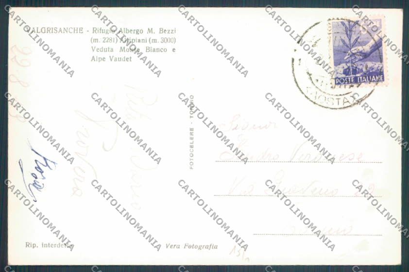 Aosta Valgrisenche Foto cartolina ZQ5026 – retro