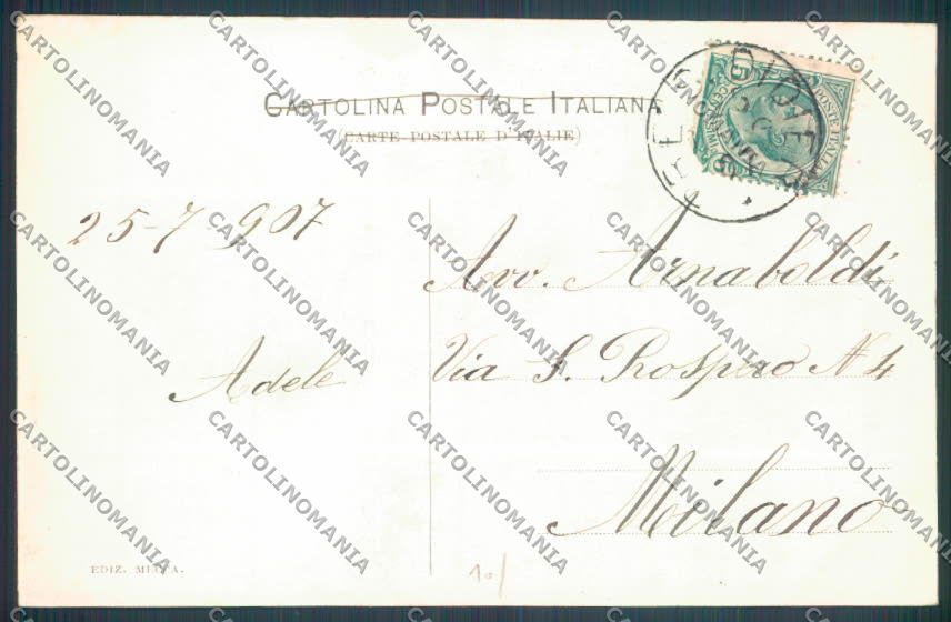 Aosta Monte Bianco Alpinismo Ghiacciaio cartolina ZQ5063 – retro