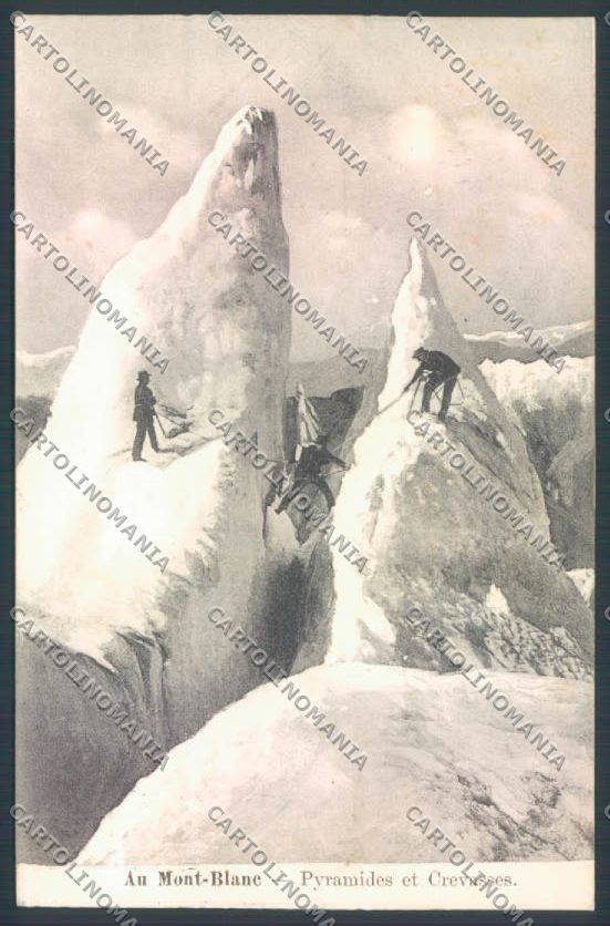 Aosta Monte Bianco Alpinismo Ghiacciaio cartolina ZQ5081 – fronte
