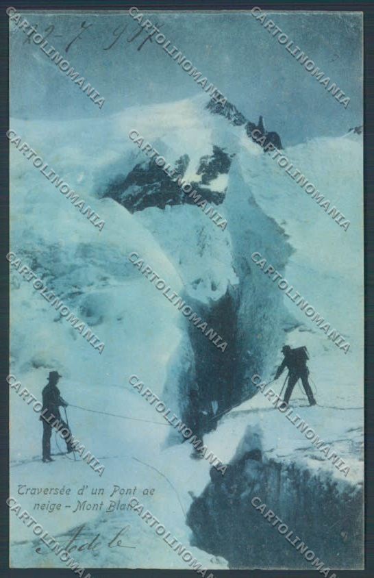 Aosta Monte Bianco Alpinismo Ghiacciaio cartolina ZQ5082 – fronte