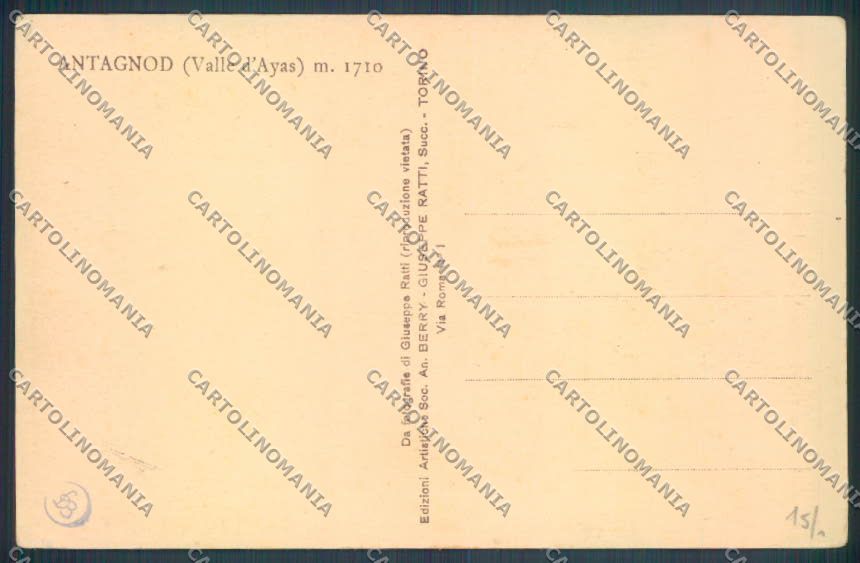 Aosta Ayas Antagnod cartolina ZQ5090 – retro