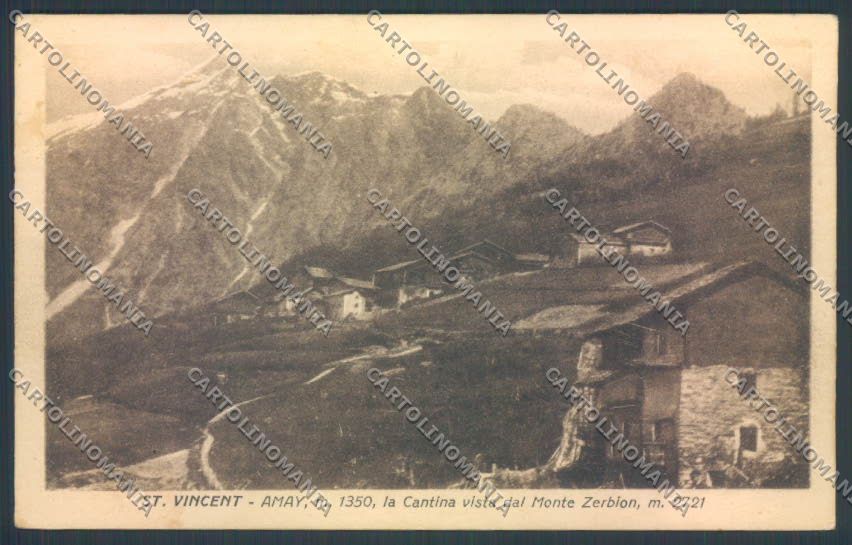 Aosta Saint Vincent Amay cartolina ZQ5104 – fronte
