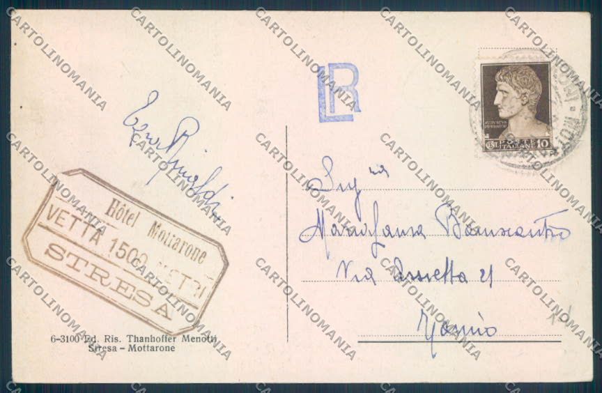 Verbania Stresa Mottarone Nevicata cartolina ZQ5162 – retro