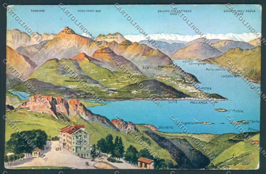 Verbania Stresa Mottarone ABRASA PIEGHINE cartolina ZQ5177 – fronte