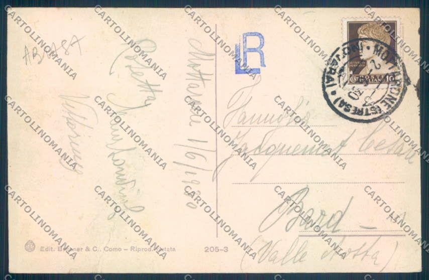 Verbania Stresa Mottarone ABRASA cartolina ZQ5239 – retro