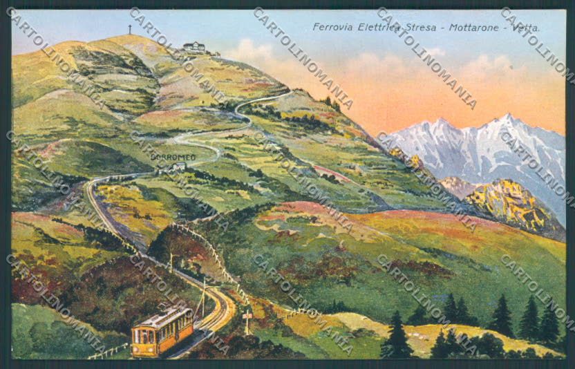 Verbania Stresa Mottarone Treno Ferrovia cartolina ZQ5256 – fronte