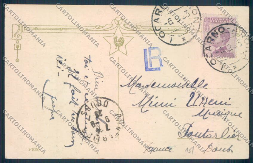 Verbania Stresa Mottarone Nevicata cartolina ZQ5266 – retro