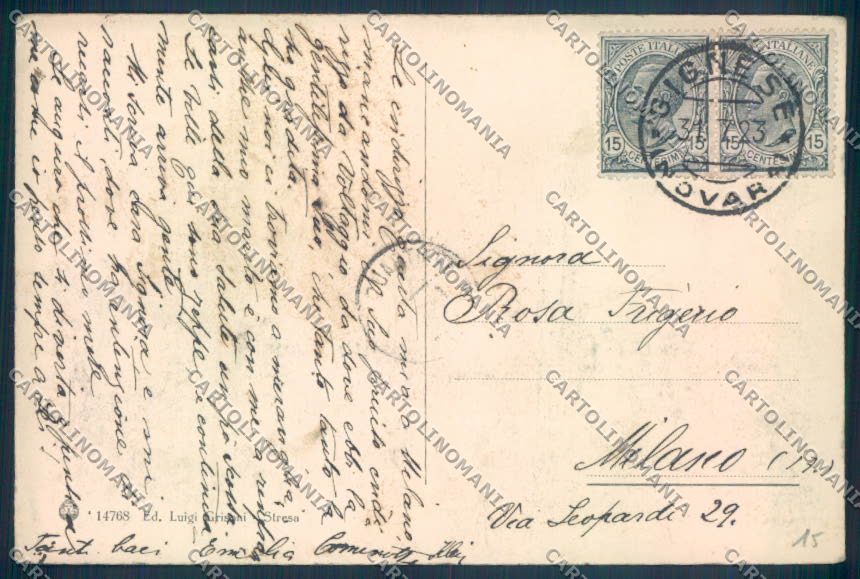 Verbania Stresa Mottarone cartolina ZQ5303 – retro