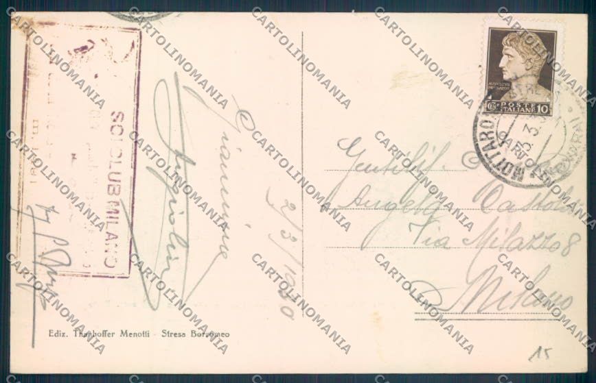 Verbania Stresa Mottarone Nevicata cartolina ZQ5315 – retro