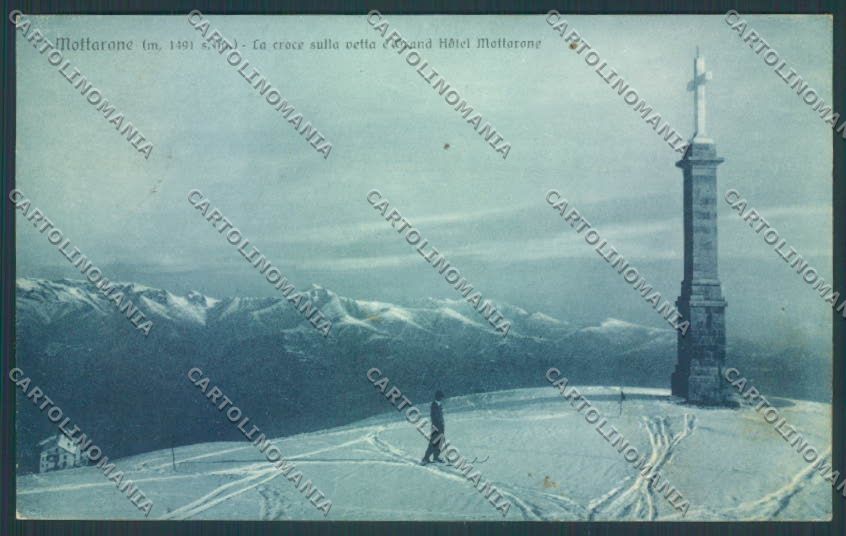 Verbania Stresa Mottarone Nevicata Sci cartolina ZQ5319 – fronte