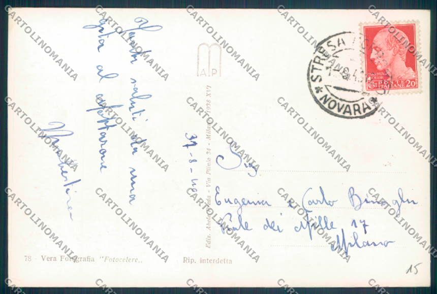 Verbania Stresa Mottarone Foto cartolina ZQ5329 – retro