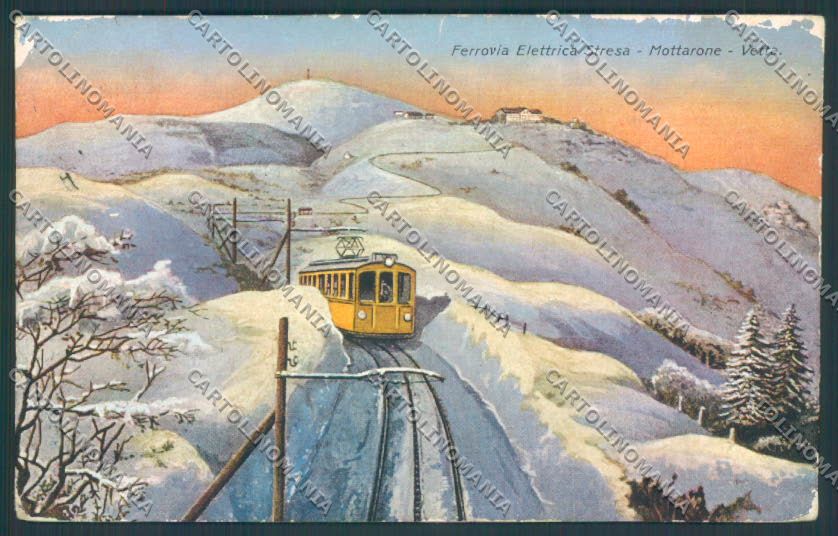 Verbania Stresa Mottarone Treno SCOLLATA ABRASA cartolina ZQ5349 – fronte