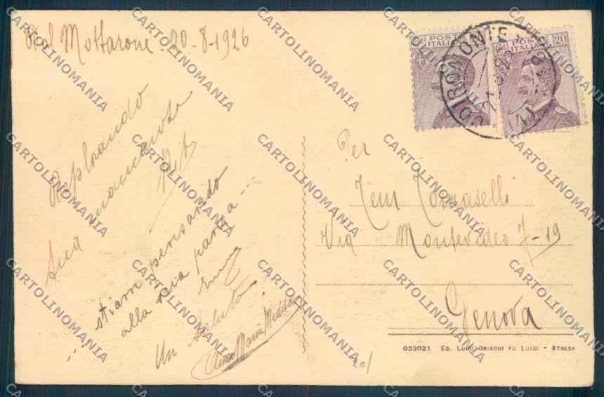 Verbania Stresa Mottarone cartolina ZQ5352 – retro