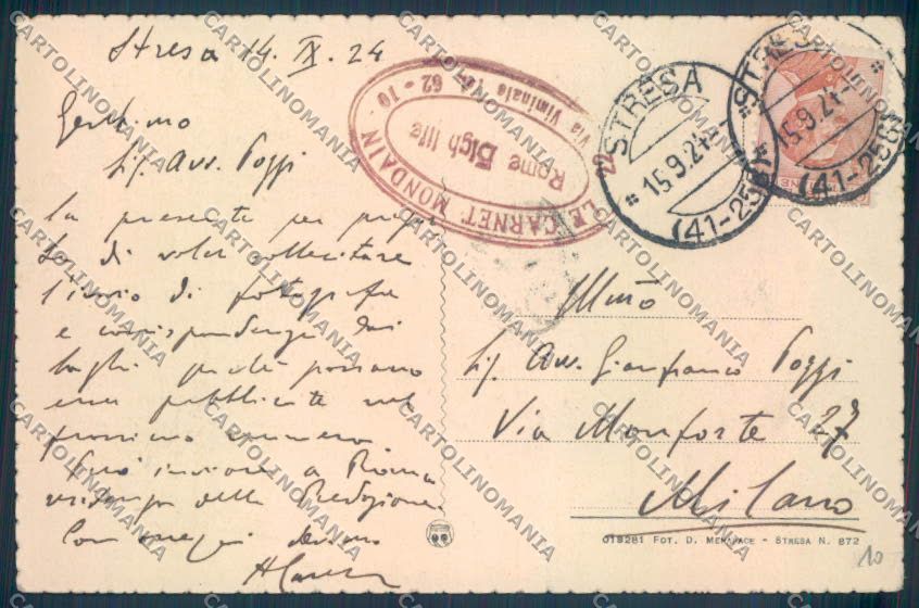 Verbania Stresa cartolina ZQ5411 – retro