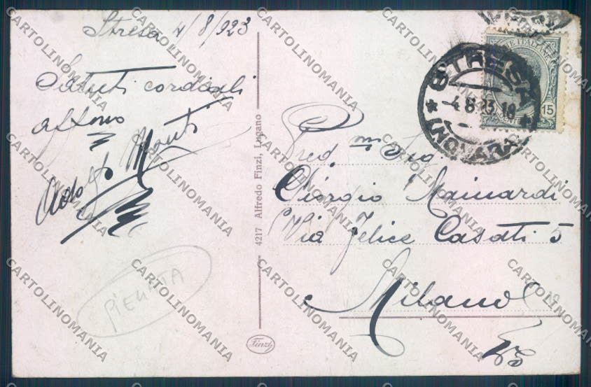 Verbania Stresa PIEGATA cartolina ZQ5444 – retro