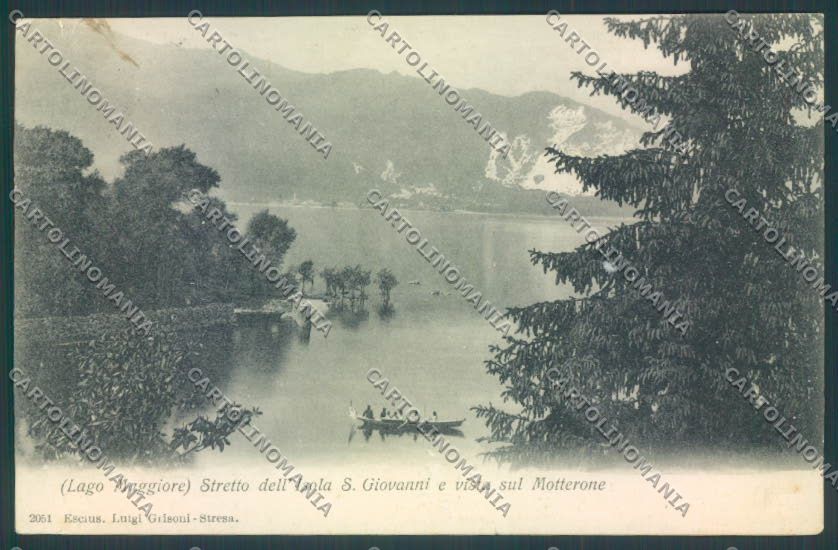Verbania Stresa Barca PIEGHINA ABRASA cartolina ZQ5471 – fronte