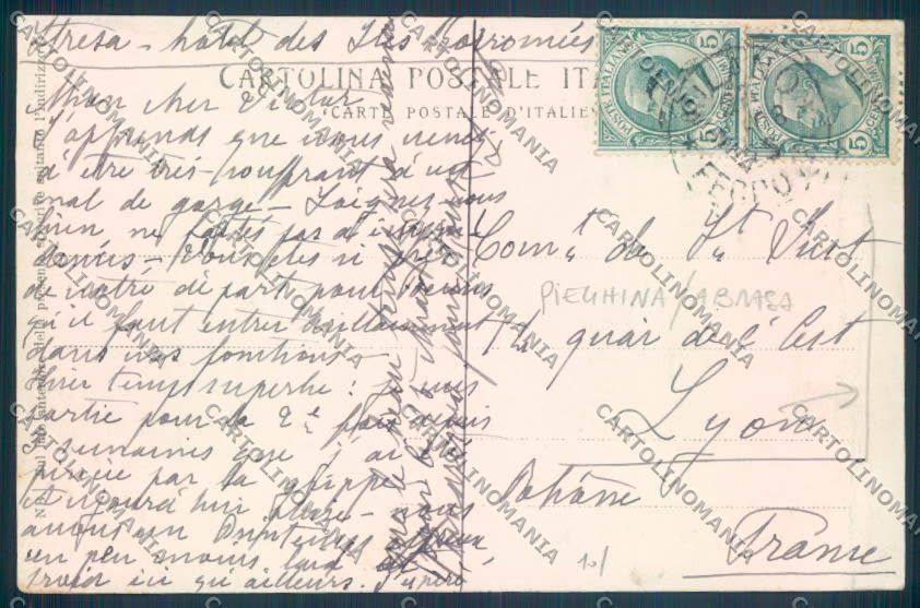 Verbania Stresa Barca PIEGHINA ABRASA cartolina ZQ5471 – retro