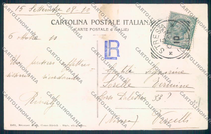 Verbania Stresa Barca cartolina ZQ5482 – retro