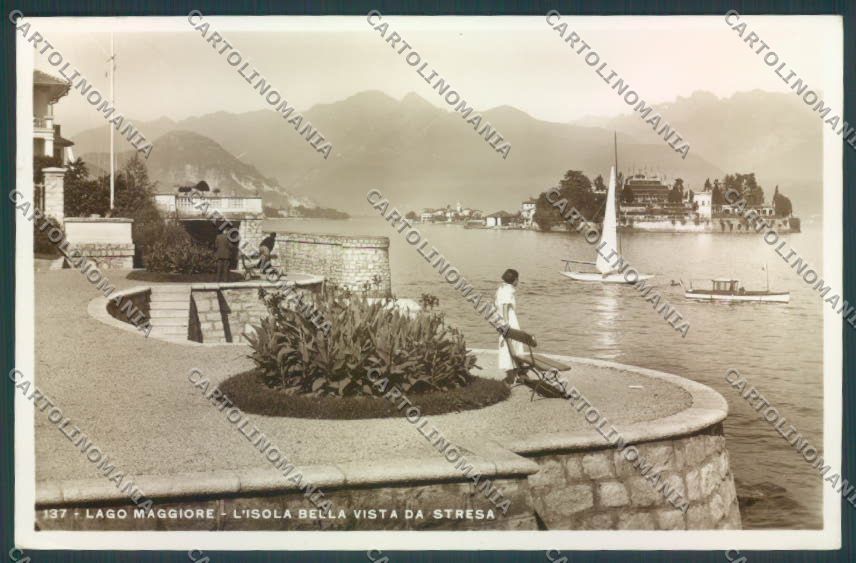 Verbania Stresa Barca Foto cartolina ZQ5486 – fronte