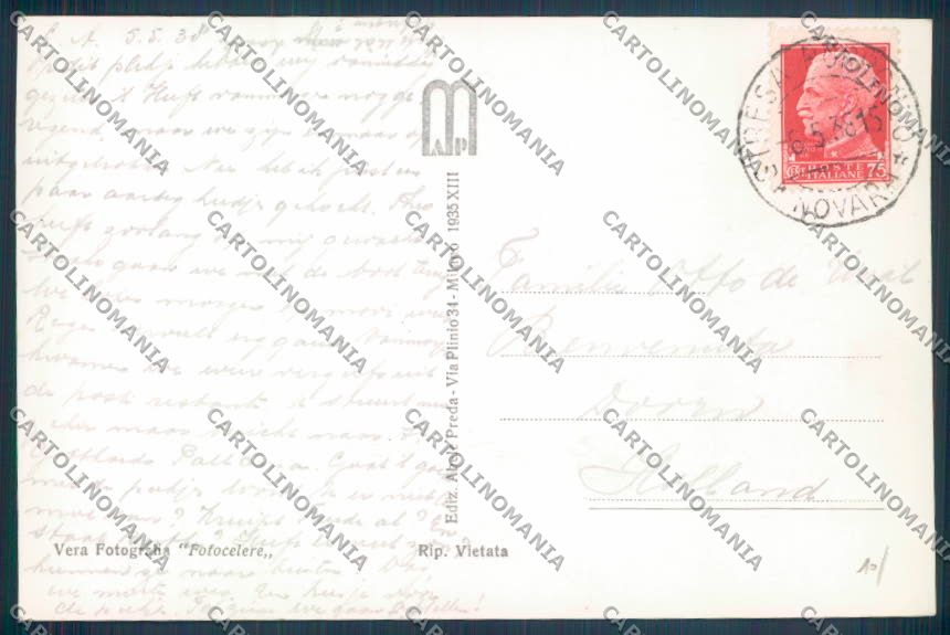 Verbania Stresa Barca Foto cartolina ZQ5486 – retro