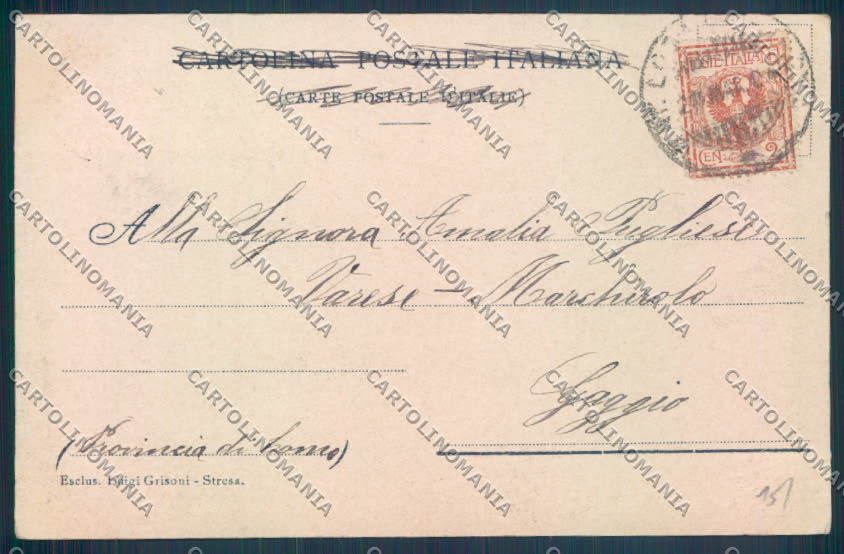Verbania Stresa Collegio Refettorio cartolina ZQ5499 – retro
