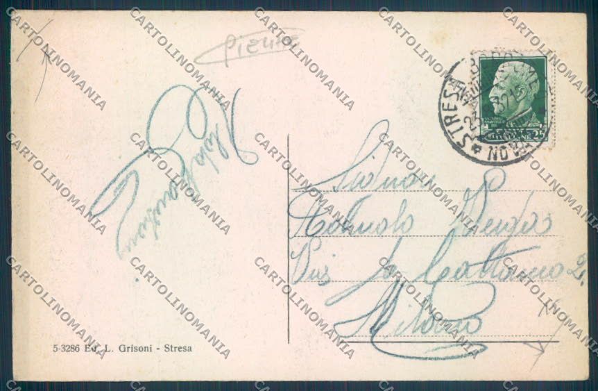 Verbania Stresa PIEGHE cartolina ZQ5516 – retro