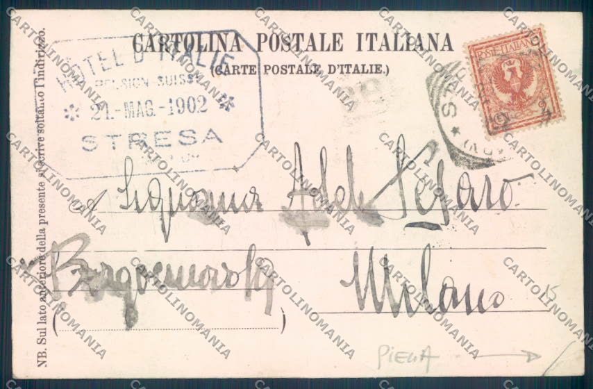 Verbania Stresa PIEGA cartolina ZQ5579 – retro