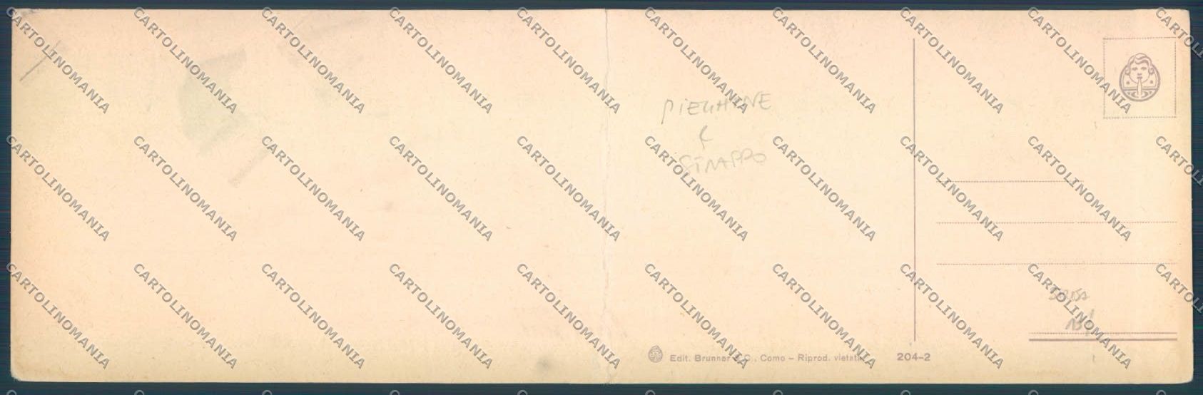 Verbania Stresa Doppia PIEGHINE STRAPPO cartolina ZQ5591 – retro